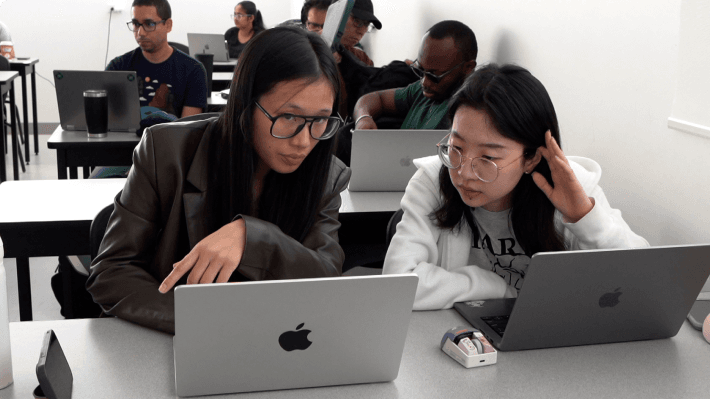 Students engaged in a hands-on lab session